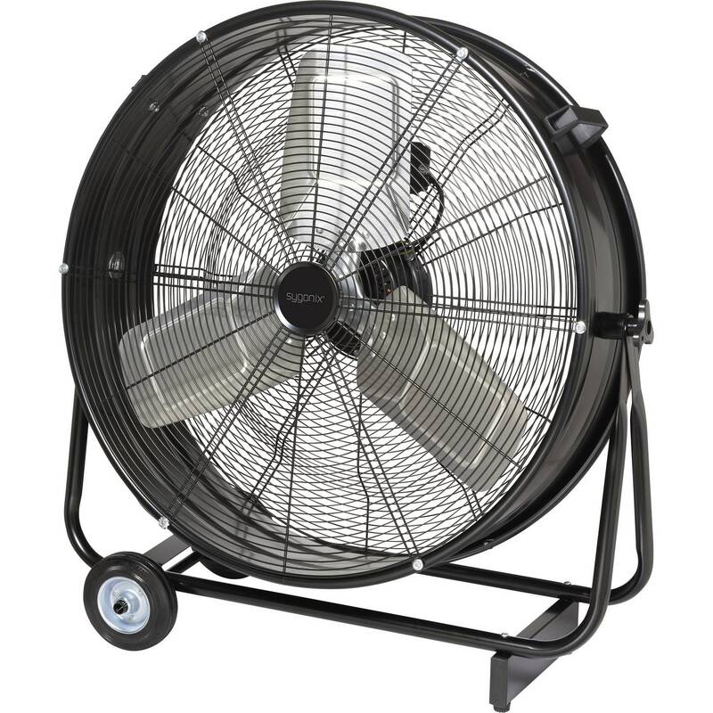 Sygonix Bodenventilator Gebläse 330W Heizgerät Lüfter schwarz schwenkbar Ø745mm - 4064161342597