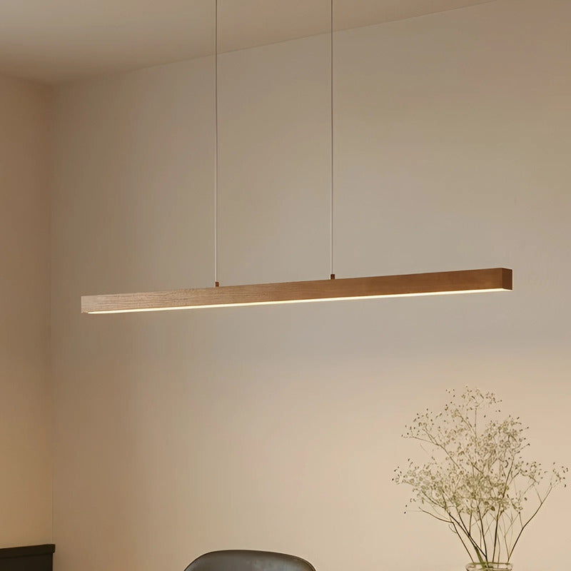 Lucande Hängeleuchte LED Pendelleuchte Nihalo dimmbar Holz 122cm warmweiß CCT - 4251911791679