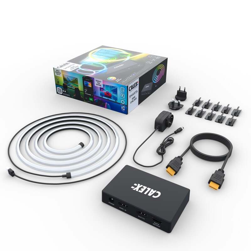Calex Smart HDMI Sync Box Set RGBW mit LED-Streifen 250cm dimmbar weiß schwarz - 8712879164678