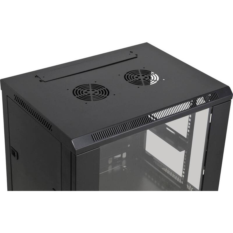 Intellinet Netzwerkschrank Rack Wandverteiler 19 Zoll Montie Schwarz 15HE - 0766623711982