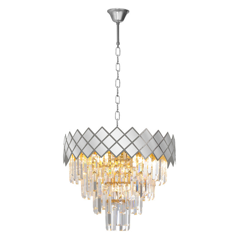Kronleuchter Lampe Leuchte CARISMA CHROME E14 Hängeleuchte 9 Flammig Wohnzimmer - 5902693788898