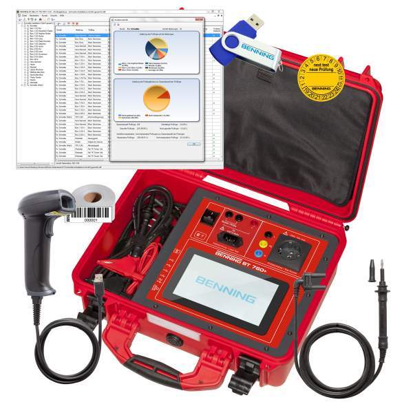 Benning Prüfgerät Gerätetester ST 760+ Isolationswiderstand WLAN Bluetooth 600mA - 4014651503359