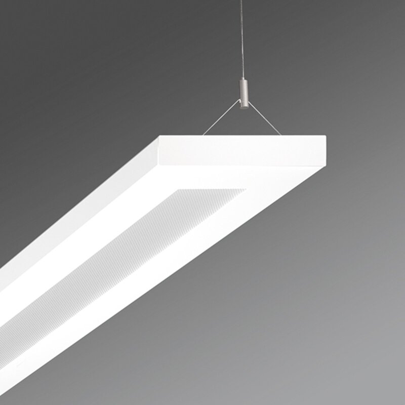 Regiolux Büro-Pendellampe Stail mikroprisma 52 W weiß Pendelleuchte Leuchte Spot - 4020863309559