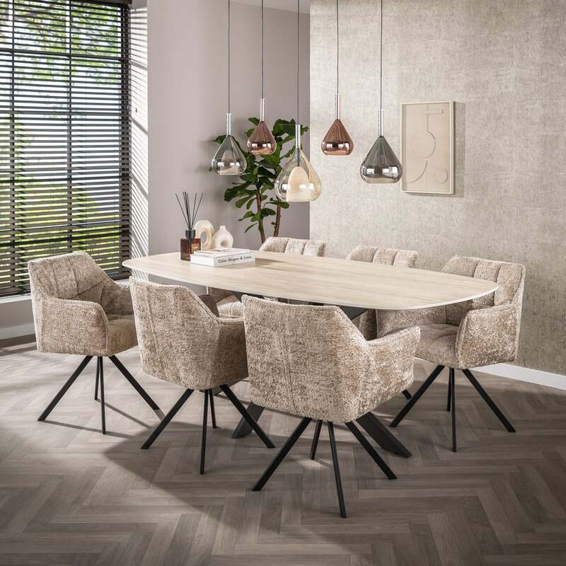 Hängelampe Wings 5-flg dimmbar Pendelleuchte Glas kupfer schwarz braun 120cm - 8713244077166