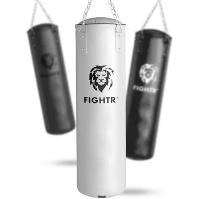 FIGHTR Boxsack gefüllt ungefüllt 120cm Boxtraining Kickboxen MMA weiß robust - 4260723850139