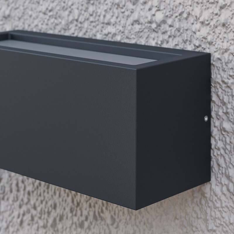 Lucande Außenwandleuchte Bente LED Gartenlampe anthrazit dimmbar IP54 25cm - 6291105700788