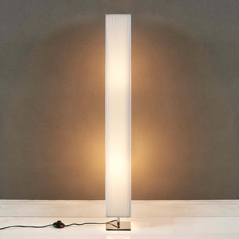 Lindby Stehlampe Janno Stehleuchte Wohnzimmerleuchte Standleuchte Weiß Stoff E27 - 4251096526189