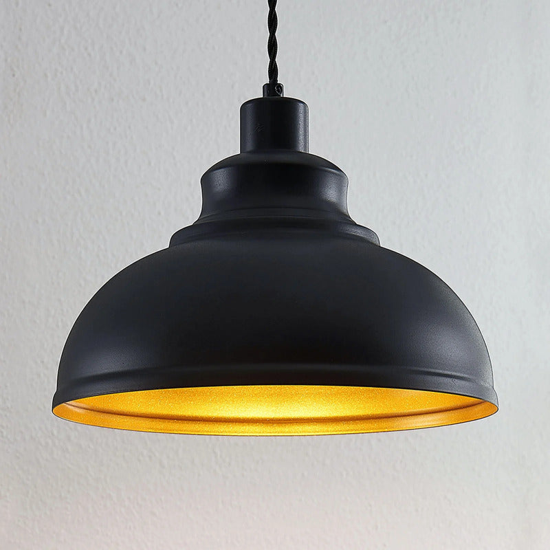 Lindby Pendellampe Hängeleuchte Albertine LED dimmbar schwarz gold Ø29cm 150cm - 4251096557466