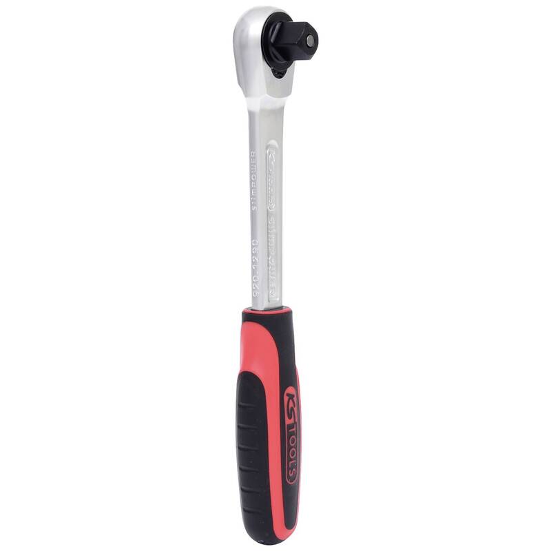 1/2" KS Tools SlimPOWER Umschaltknarre 72 Zahn 710 Nm Chrom-Vanadium 245 mm - 4042146418284