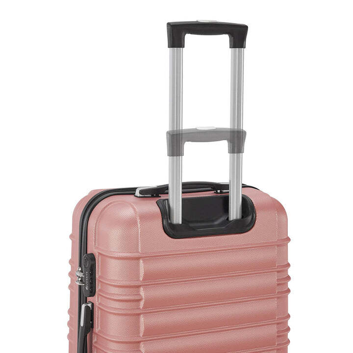 Hartschalen Koffer Rom 3-teilig Set ABS-Kunststoff schlagfest 360° Rollen rosa - 4262437185002