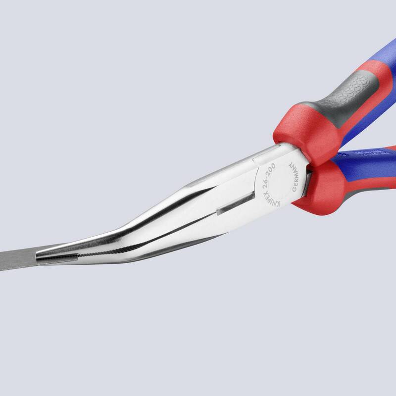 Knipex Flachrundzange Elektrotechnik 200mm 40° gebogen Vanadium Elektrostahl - 4003773035039