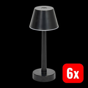 6x B-Ware Lindby Akkuleuchte Gaja LED dimmbar schwarz RGBW IP44 Tischlampe Gartenlampe
