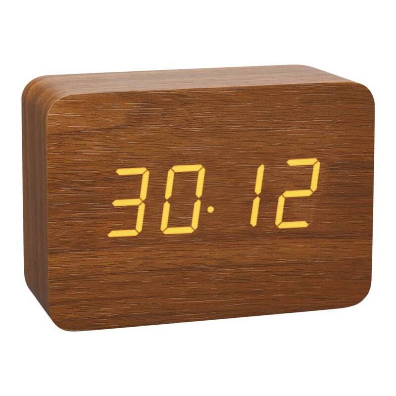 TFA-Dostmann 60.2549.08 - Digital Alarm Clock - Rectangle - Brown... - 4009816032836