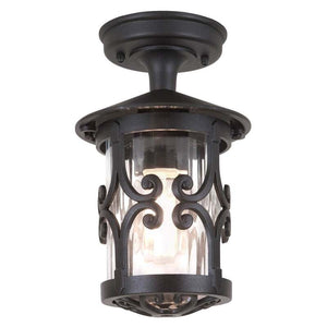 B-Ware Elstead Deckenleuchte Außenleuchte Hereford LED Lampe Gartenlampe schwarz klar