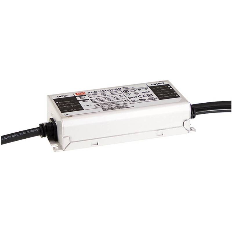 Mean Well LED-Treiber Konstantleistung 100W 350-1050mA 3 in 1 Dimmer IP67 Metall - 4711287457031