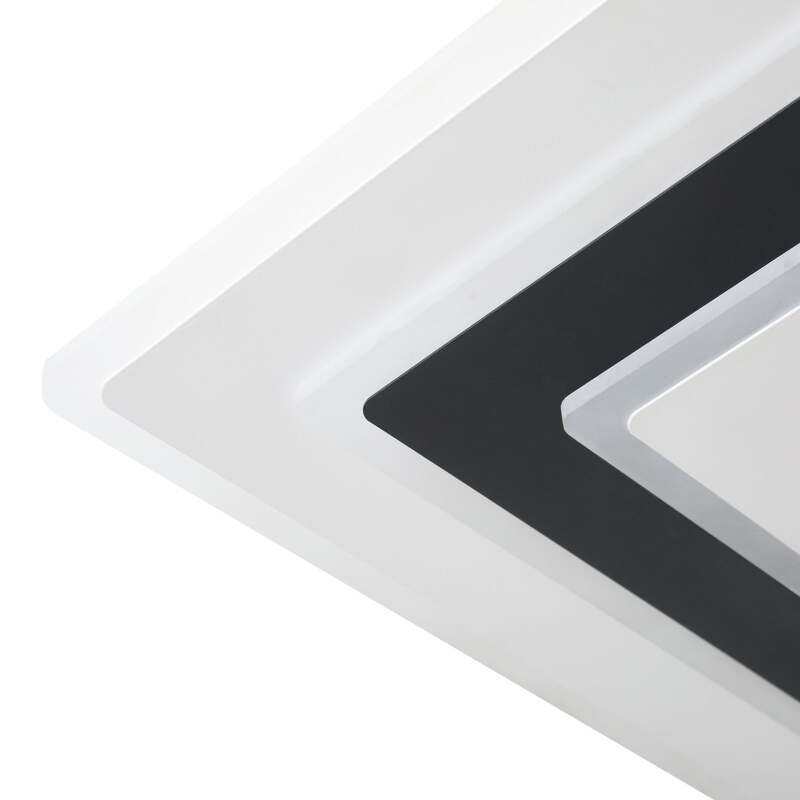 Lindby Deckenleuchte Rebeka LED Lampe dimmbar CCT 50x50cm schwarz weiß 2400Lumen - 4255830903045