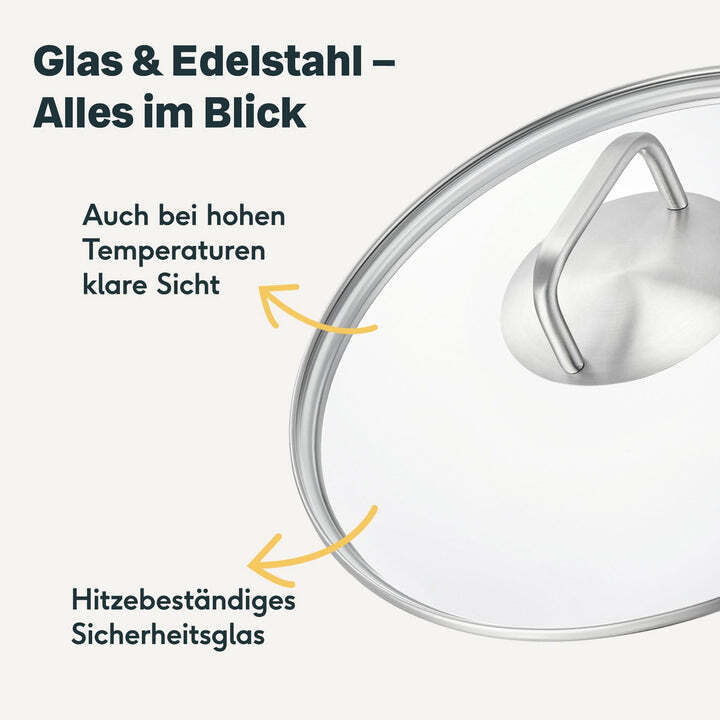 SILBERTHAL Glasdeckel Topfdeckel Pfannen Glas Kochgeschirr Edelstahlgriff Topf - 4260470463088