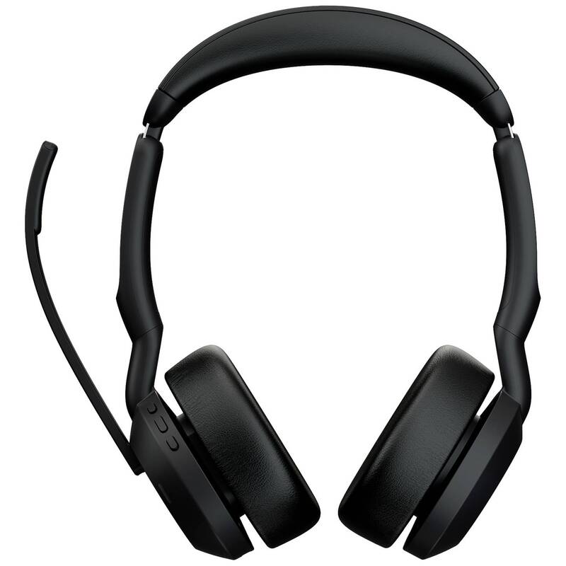 Jabra On Ear Headset Evolve2 55 MS Stereo Bluetooth Schwarz Noise Cancelling 18h - 5706991027600
