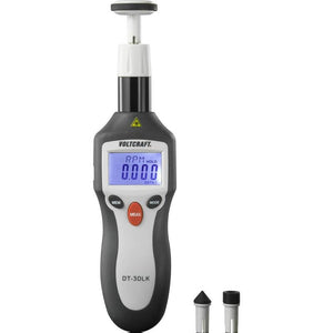 B-Ware VOLTCRAFT DT-30LK Drehzahl- und Wegstreckenmessgerät 2-200000 U/min LCD