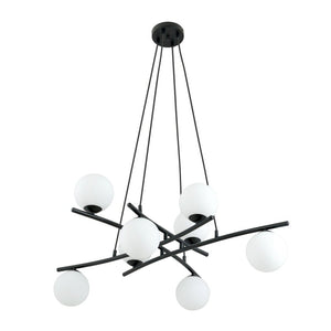B-Ware Euluna Glassy Hängeleuchte Pendelleuchte Lampe gekreuzt 8-flg Glas opal104