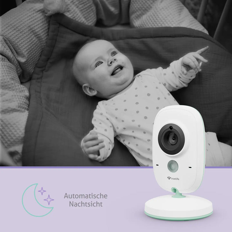 truelife Babyphone NannyCam H32 Pro Monitor mit Kamera Digital 2.4 GHz 300m - 8595724900535