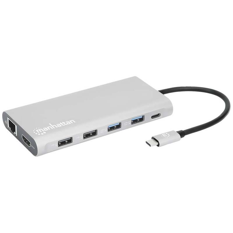 Manhattan Notebook Dockingstation USB-C PD 12-in-1-Dockingstation - 0766623130660