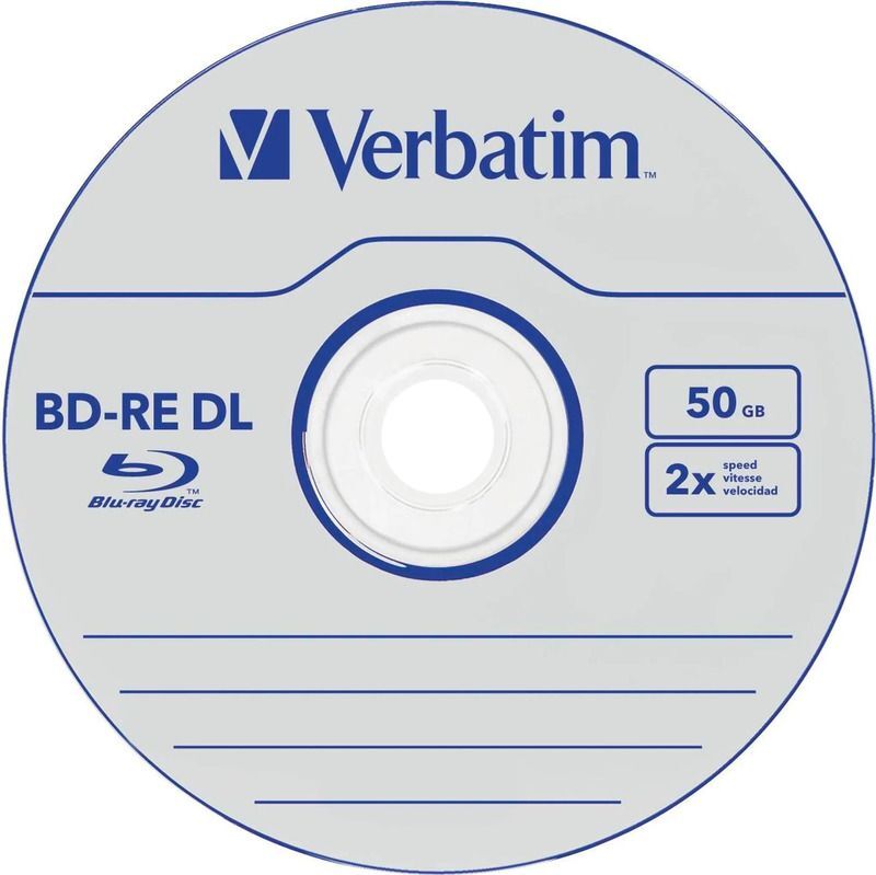 Verbatim 5PK BD-RE 50GB 2X Jewel Case - 023942437604