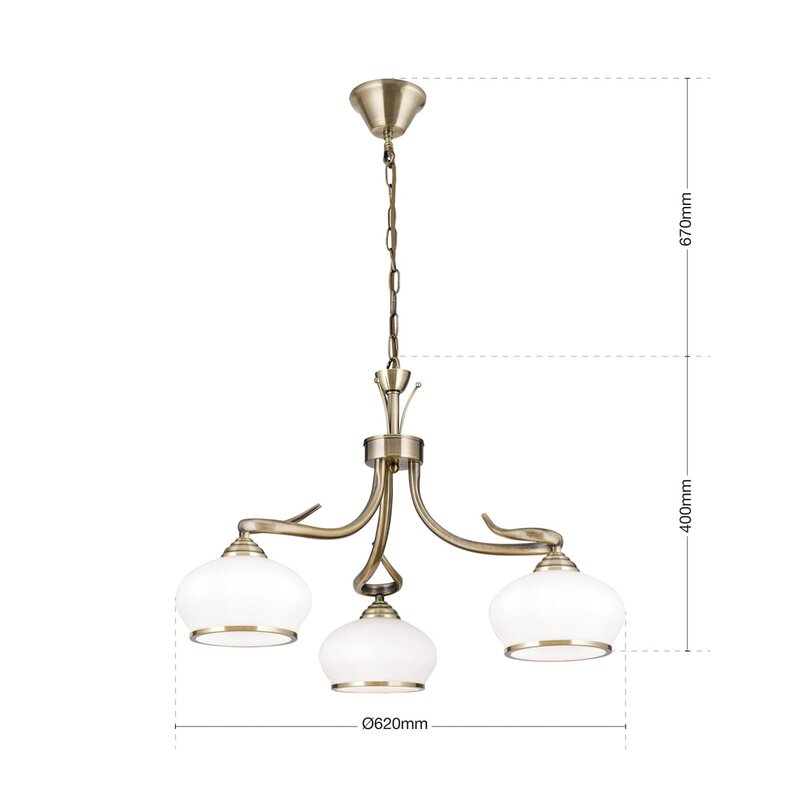 Orion Hängeleuchte Elvira Deckenlampe Deko-Deckenlampe Pendelleuchte E27 5-flg - 9003090230501
