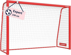 B-Ware Outdoor-Fußballtor HUDORA Expert 240x160cm rot für Kinder und Erwachsene