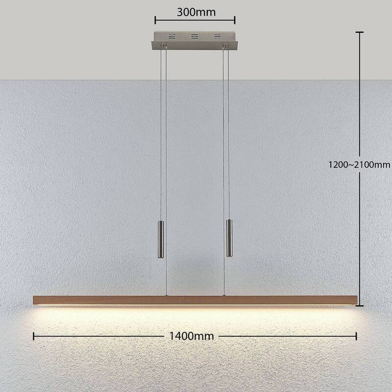 Lucande LED-Holz-Balkenpendelleuchte Tamlin Hängeleuchte Pendelleuchte Leuchte - 8502193125014