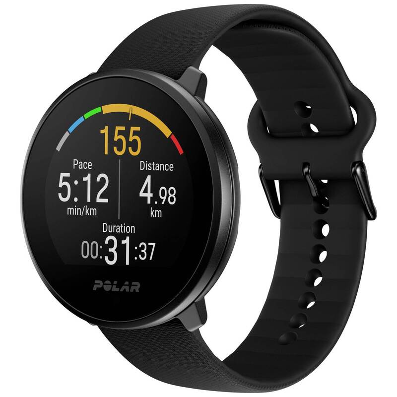 Polar Pulsuhr Fitnessuhr Unite Schwarz Silikon Sportuhr mit Sensor wasserdicht - 0725882064260