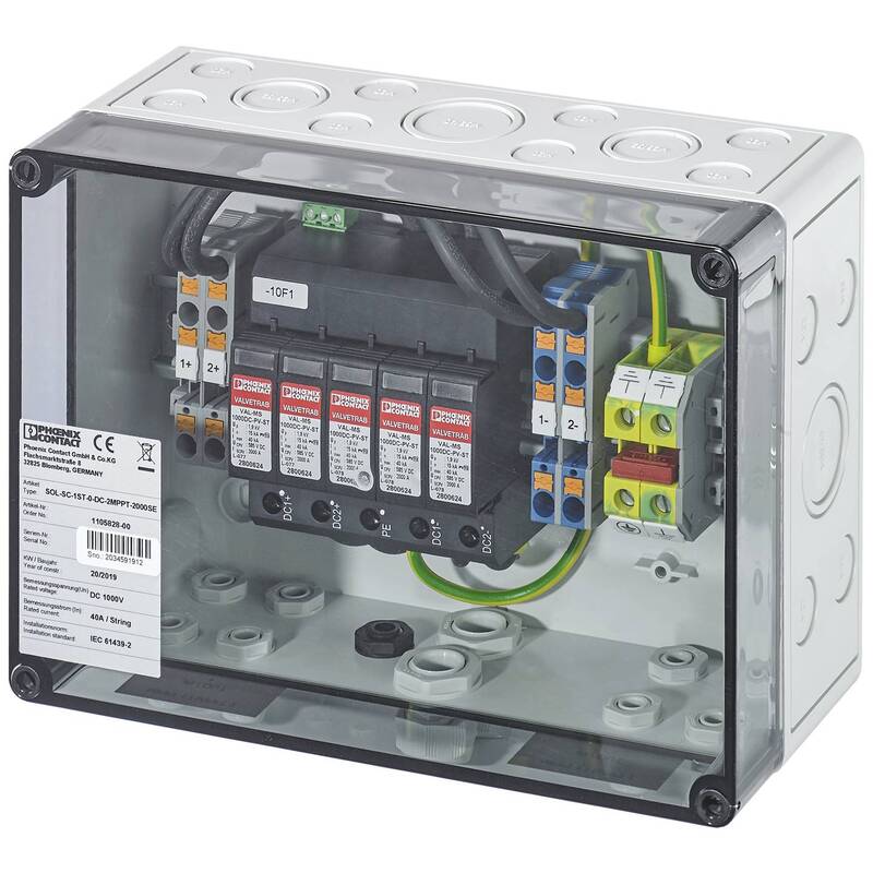 Phoenix Contact Generatoranschlusskasten SOL-SC-1ST-0-DC-2MPPT-2000SE 1000V - 4055626990507