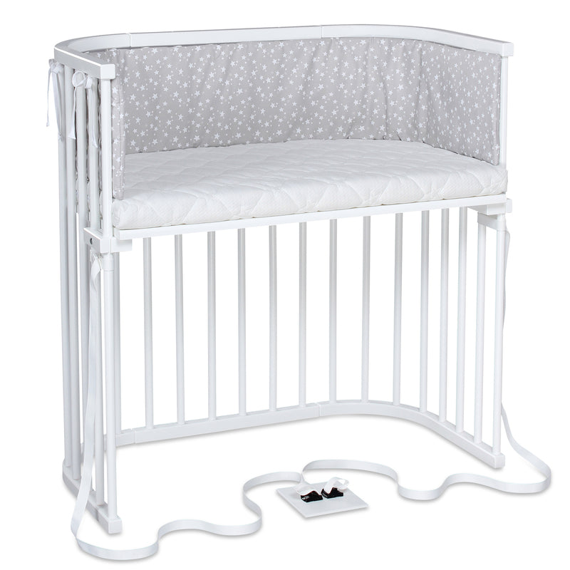 Babybay Baby Beistellbett Babybett Boxspring Liegefläche 51 x 89 cm Buche weiß - 4260095222459