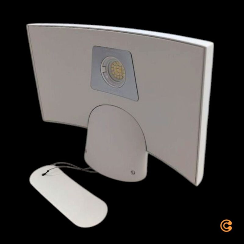 Designer Wandleuchte Microsurf LED Lampe Neil Poulton Aluminium weiß 20W 3000K - 8052993011732