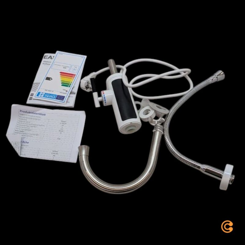 Easymaxx Warm- & Kaltwasserarmatur Durchlauf-erhitzer mit LED Temperaturanzeige - 4052926017378