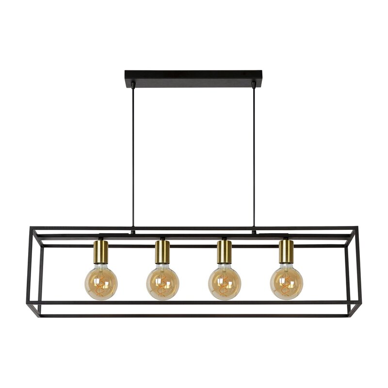 Lucide Hängeleuchte Ruben Pendelleuchte Hängelampe Lampe mit Rahmen 4-flmg E27 - 5411212000163