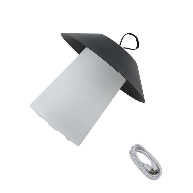 Lindby Akkutischleuchte Kalina LED dimmbar Gartenlampe schwarz/weiß IP44 22,4cm - 4251911773965