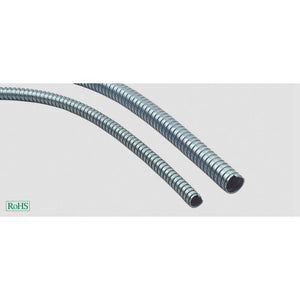 B-Ware HELU Metallschutzschlauch SPR-AS UV-beständig Silber 14mm 10m Fe/Zn3 langlebig
