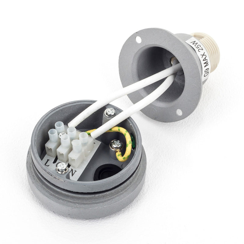 Konstsmide Außenwandleuchte Modena Round grau Gartenlampe Leuchte IP44 25W - 7318307342307