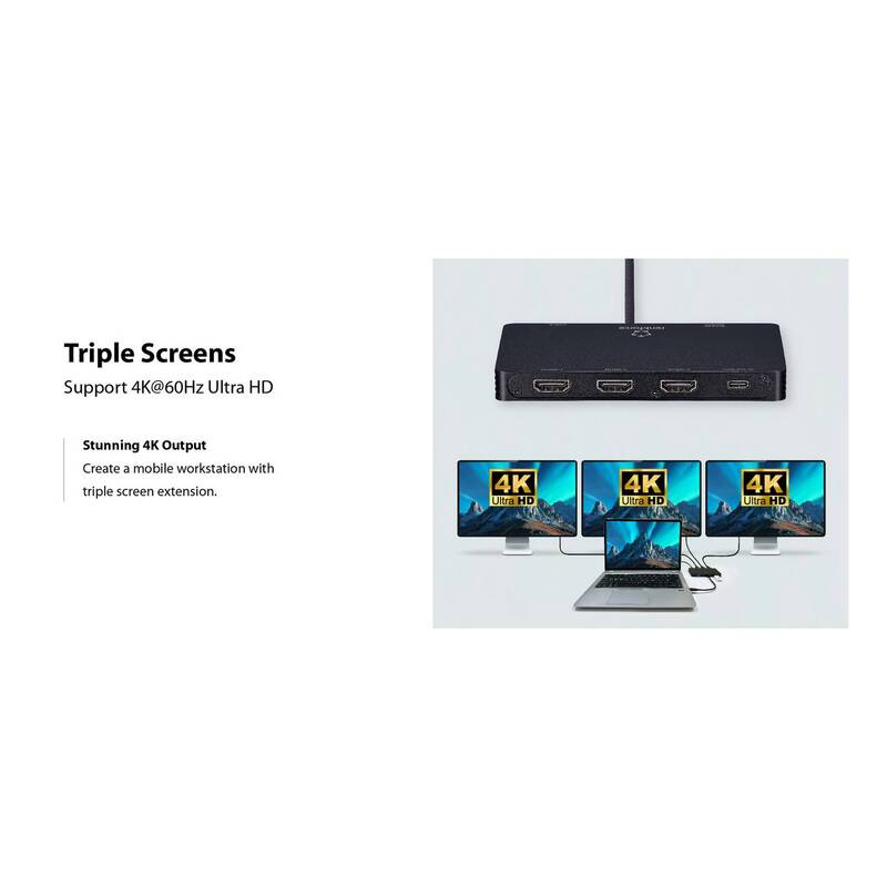Renkforce USB-C Dockingstation RF-USBHA-550 HDMI 3-fach Power Delivery schwarz - 4064161476391