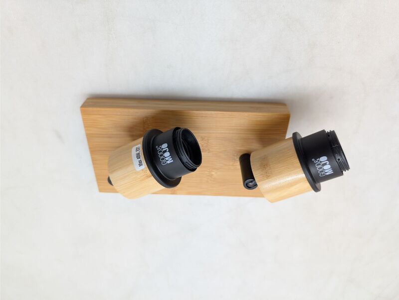 GOOD&MOJO Tischleuchte Holz verstellbar 2-flammig LED Lampe Leuchte natur - 8716248089180