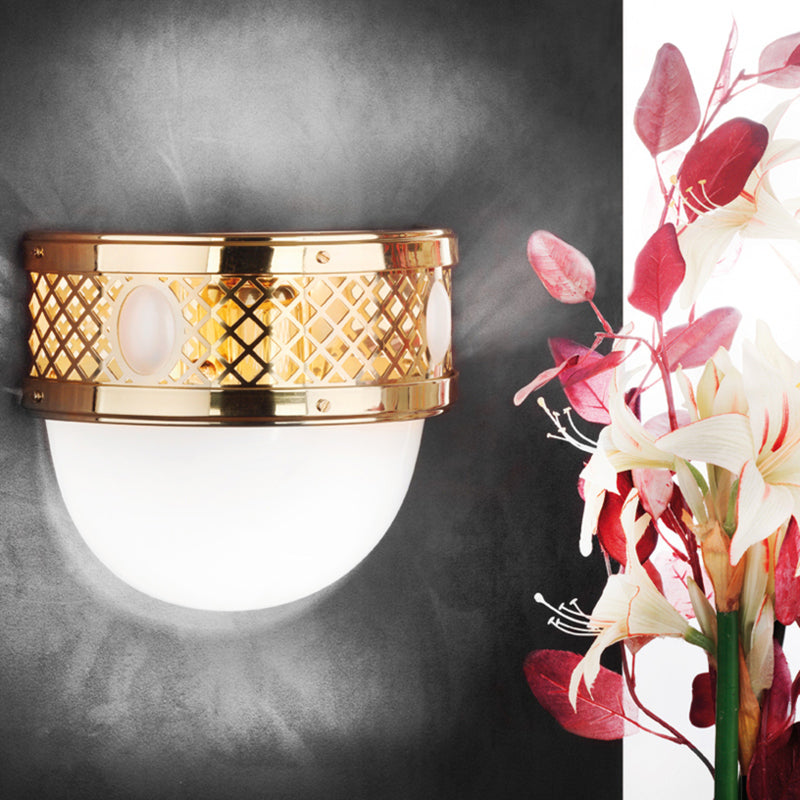 Orion Wandleuchte Alt Wien messing dimmbar Designer Lampe Leuchte 1x60W E27 weiß - 9003090227037