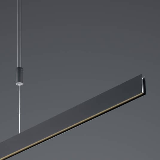 HELL LED-Hängeleuchte Delta Hängelampe Deckenleuchte 130cm Lampe Leuchte schwarz - 4045542225128