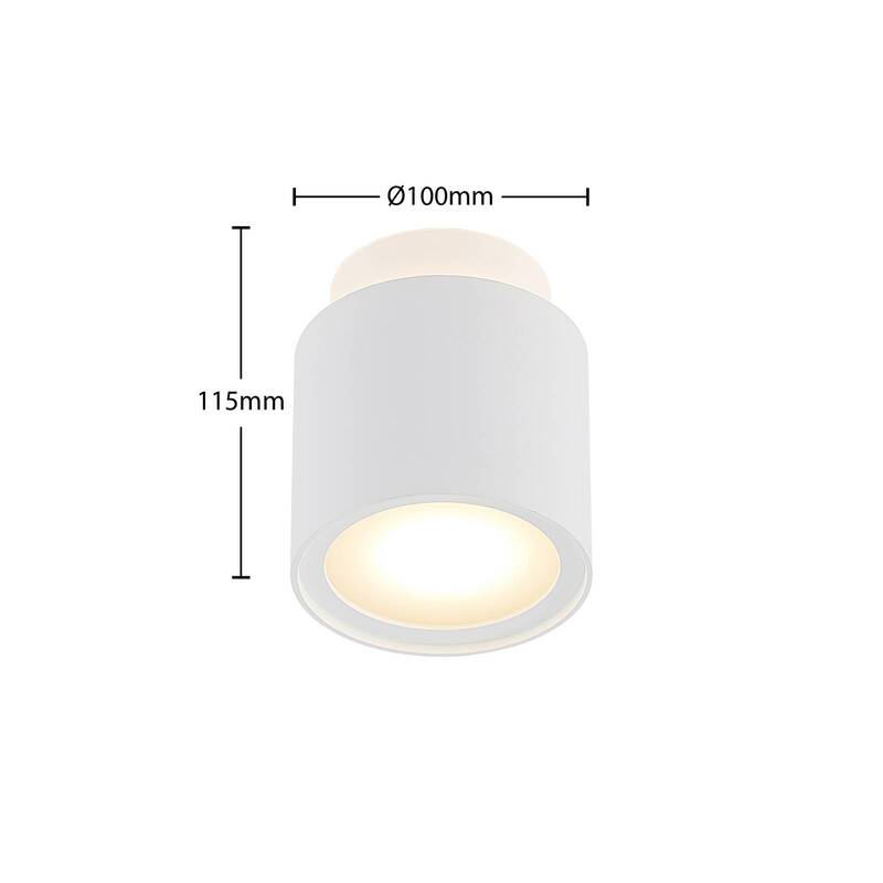 Arcchio Deckenlampe Walisa LED Lampe dimmbar weiß Ø10cm Aluminium Glas 11,5cm - 4251096588460