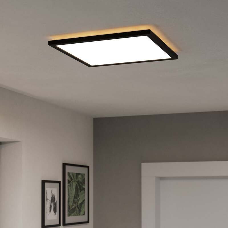 EGLO connect Deckenlampe Rovito-Z LED App dimmbar schwarz RGB CCT 39x39cm IP44 - 9008606329748