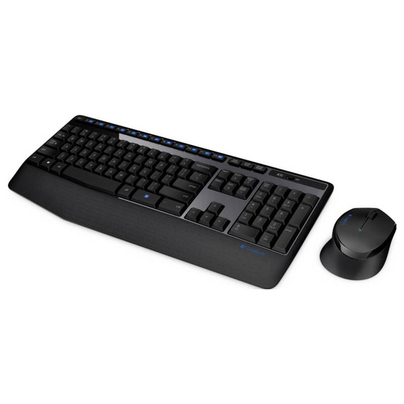 Logitech Kabellose Maus Tastatur Set MK345 QWERTY Englisch Schwarz 2000mAh - 5099206053212