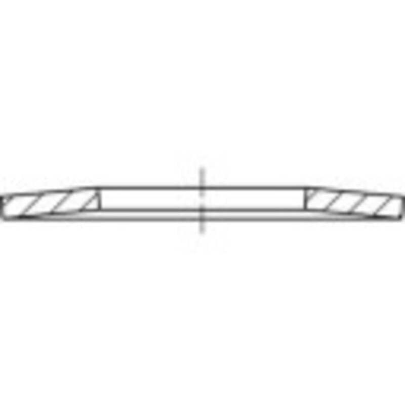 TOOLCRAFT 137514 Tellerfedern Feder Innen-Durchmesser: 71 mm DIN 2093 Federstahl - 4053199213993