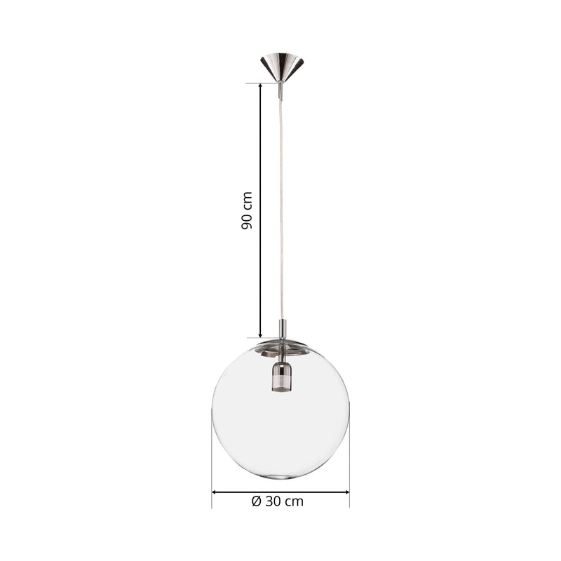 Hängelampe 562 LED Hängeleuchte Pendellampe dimmbar chrom klar Ø30cm 90cm - 5904798618667