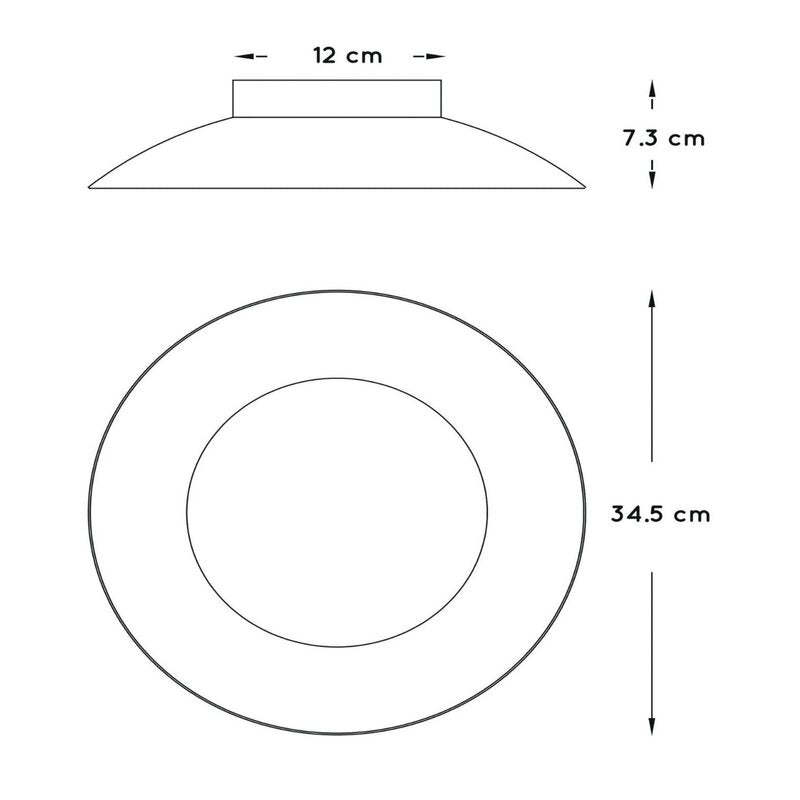 Lucide LED-Deckenlampe Foskal in Schwarz Ø 34,5 cm Deckenlampe Deckenlicht LED - 5411212791504