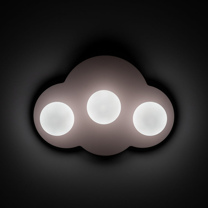 TK Lighting Deckenleuchte Cloud rosa 3-flammig LED Lampe dimmbar Glas 51cm - 5906135114474